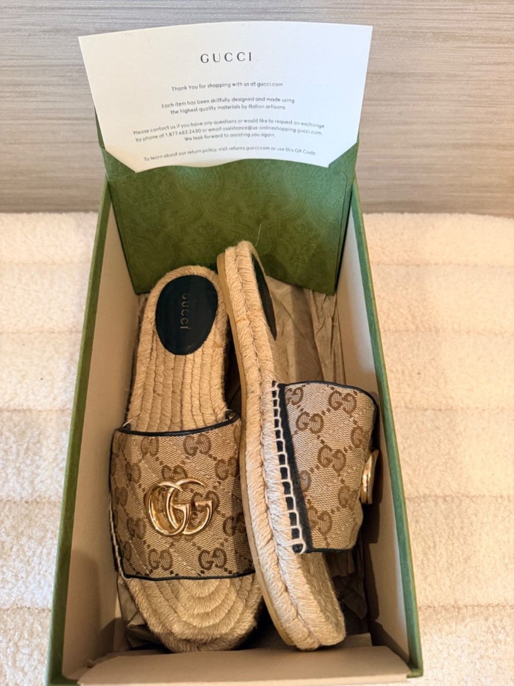 Gucci Matelasse Espadrille Slides - Picture 3 of 6
